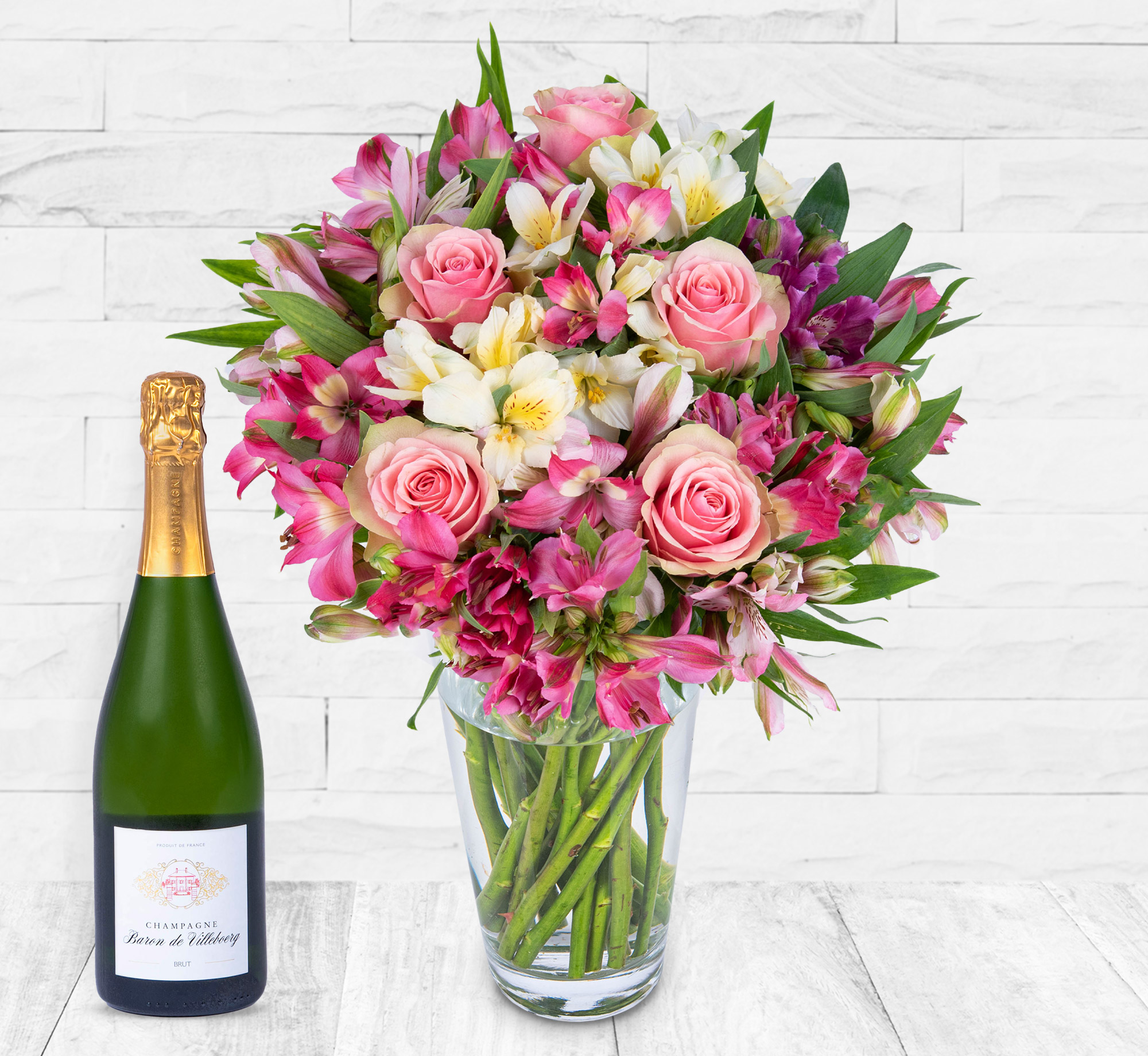 Peruvian Lily & Rose & Champagne
