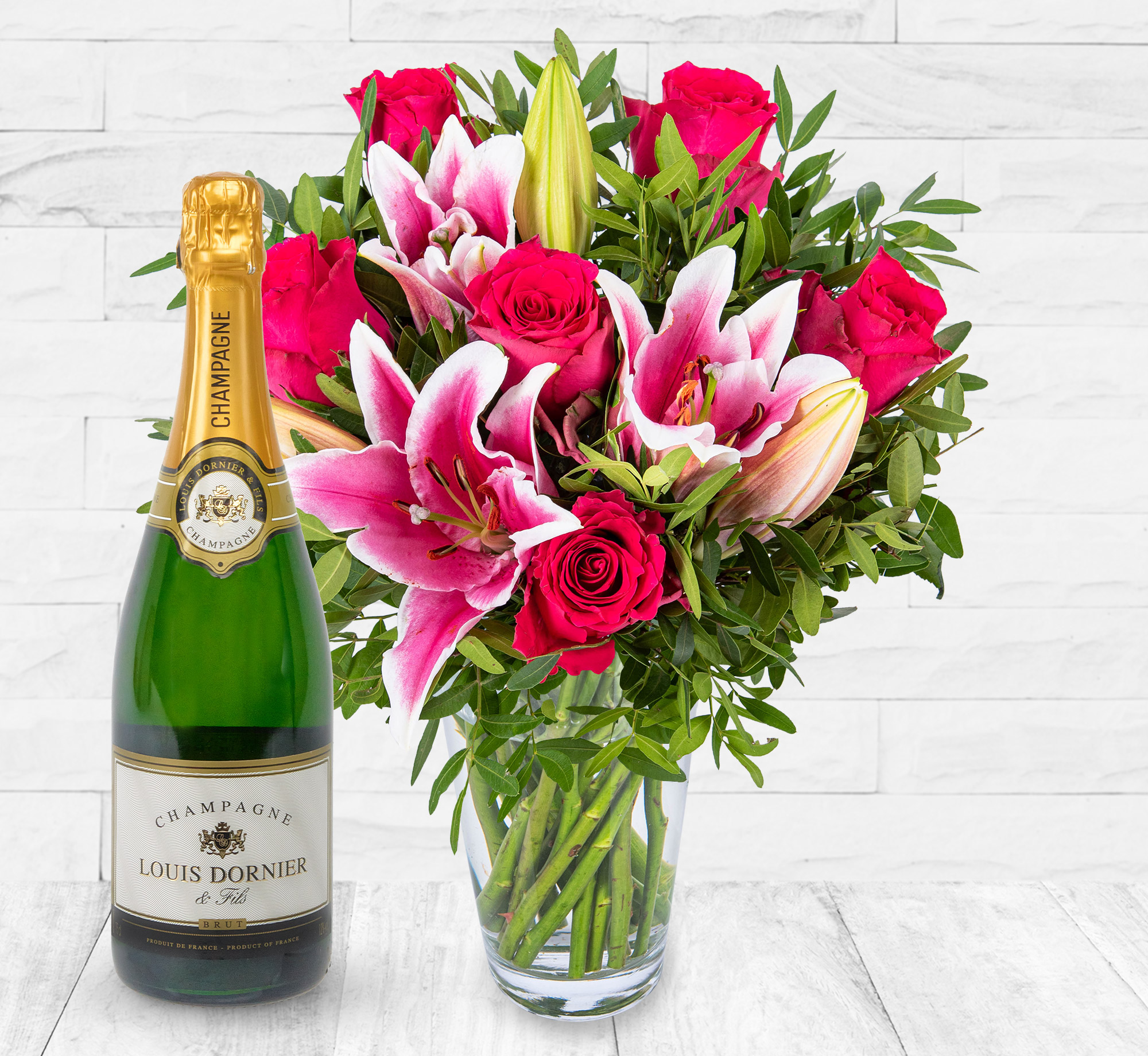 Roses and Lilies & Champagne