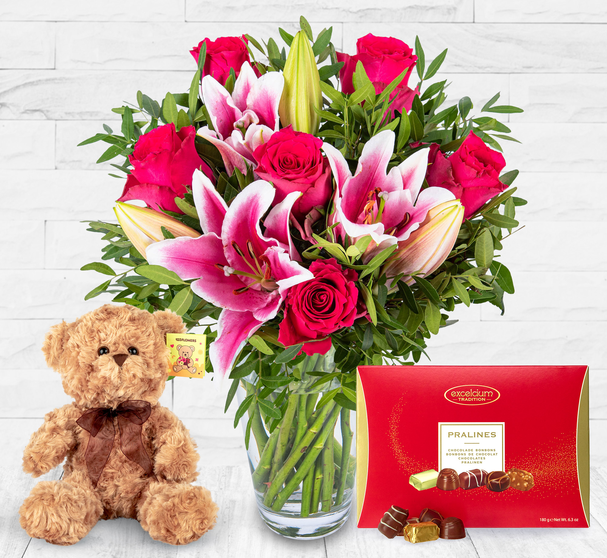 Roses and Lilies Cuddle Bundle