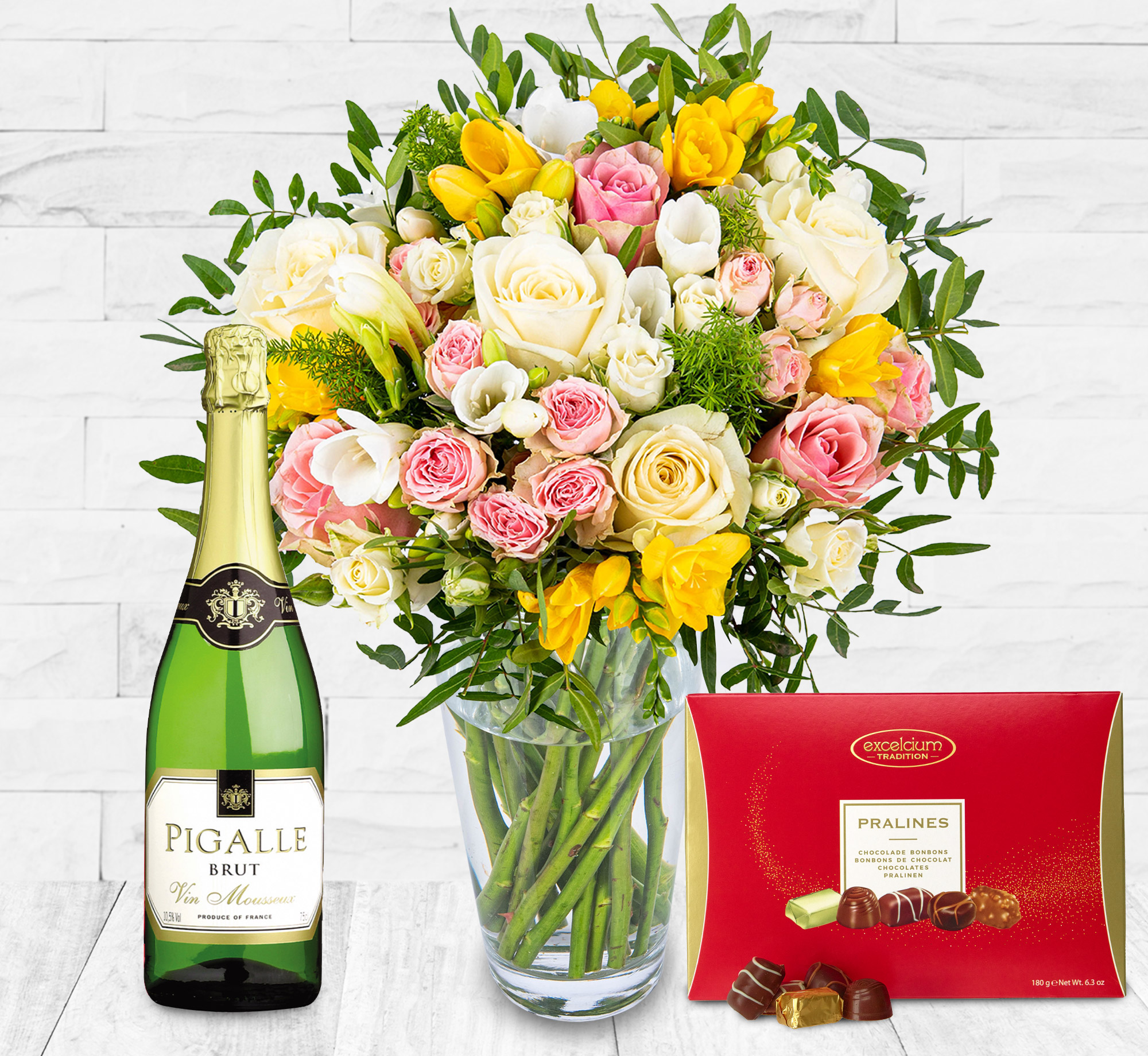 Rose and Freesia Deluxe Gift