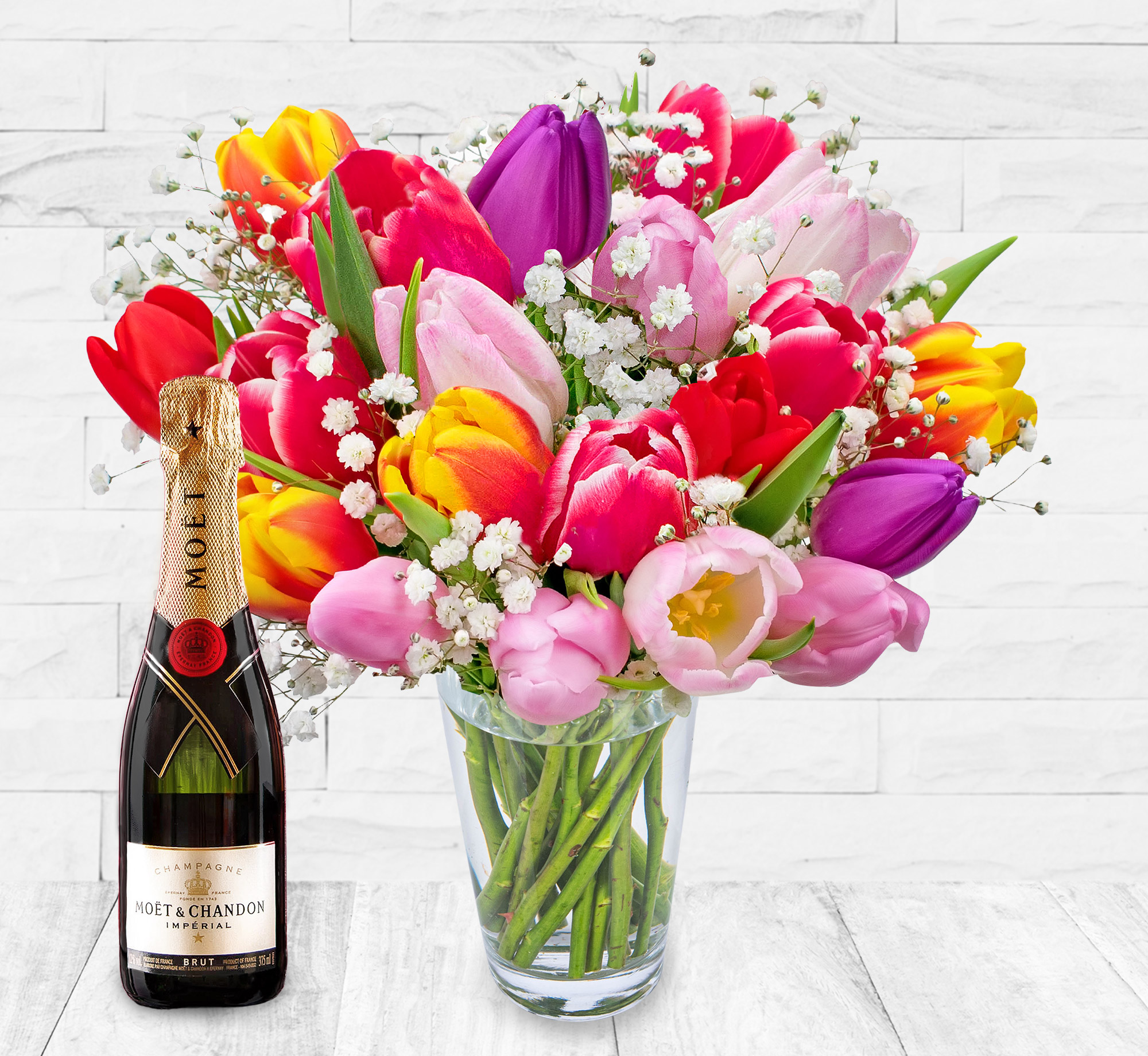 Tulip Delights & Moet 37.5