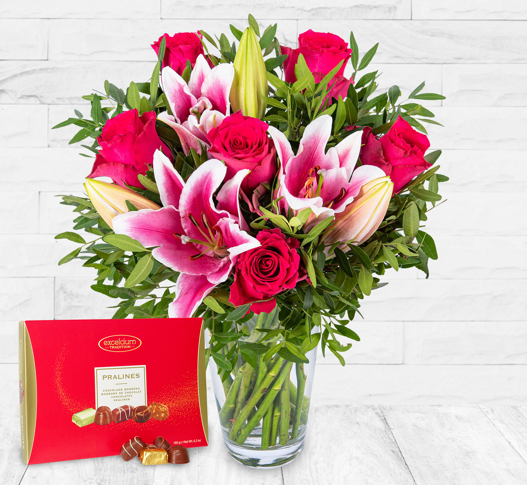 Roses and Lilies & Chocs