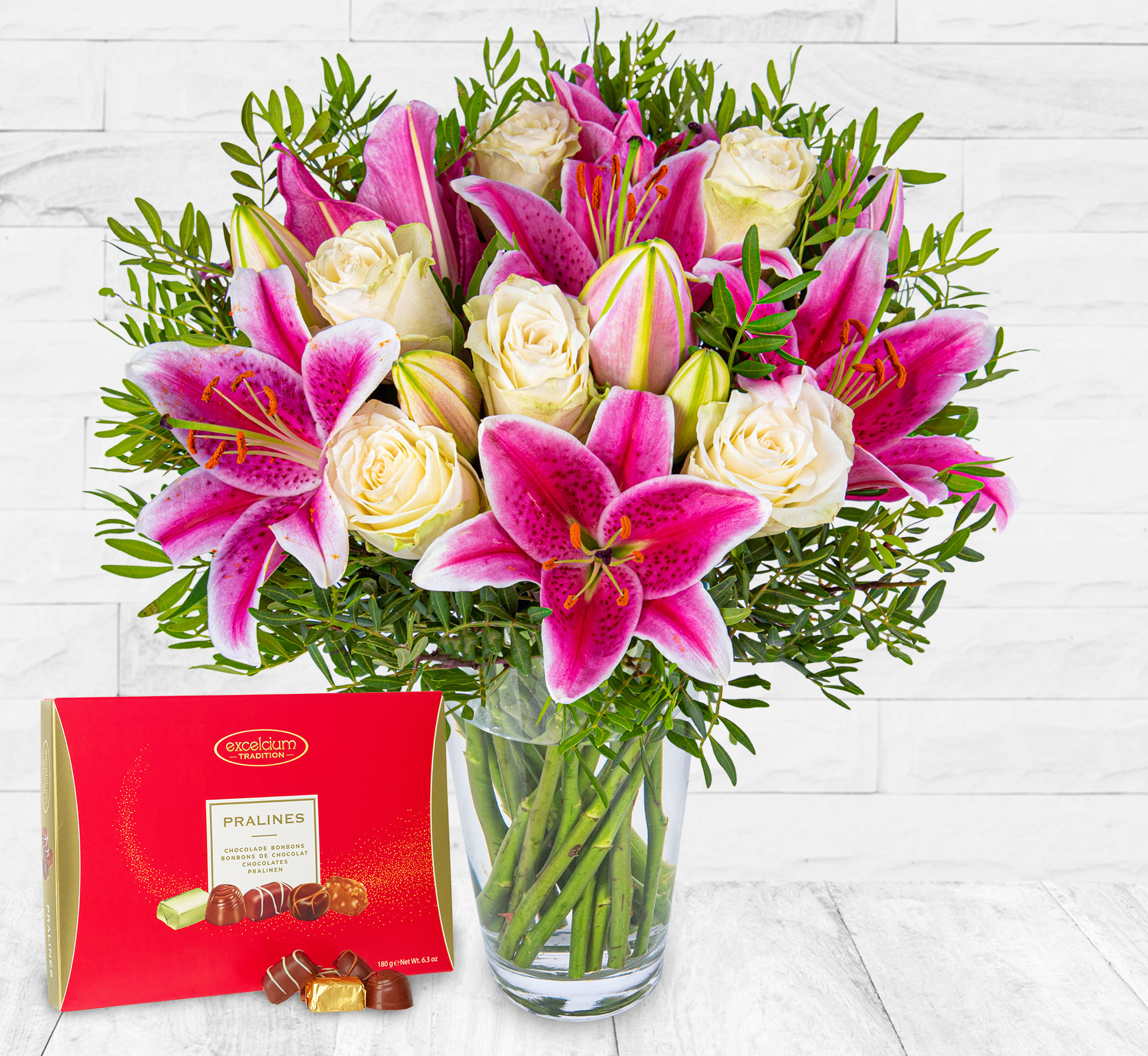 Classic Roses and Lilies & Chocs