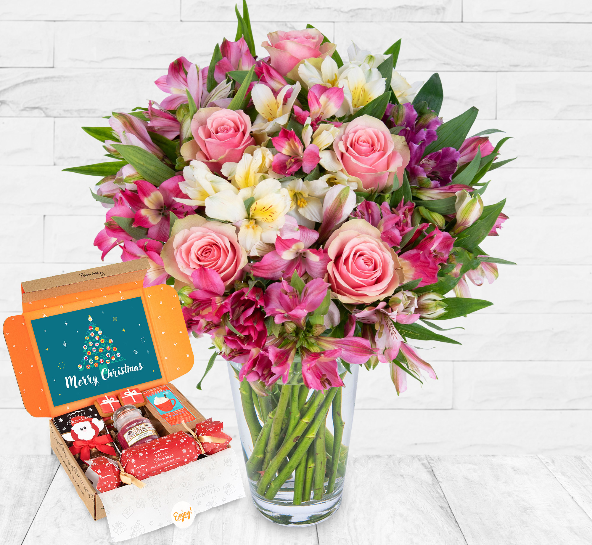 Peruvian Lily & Rose & Gift