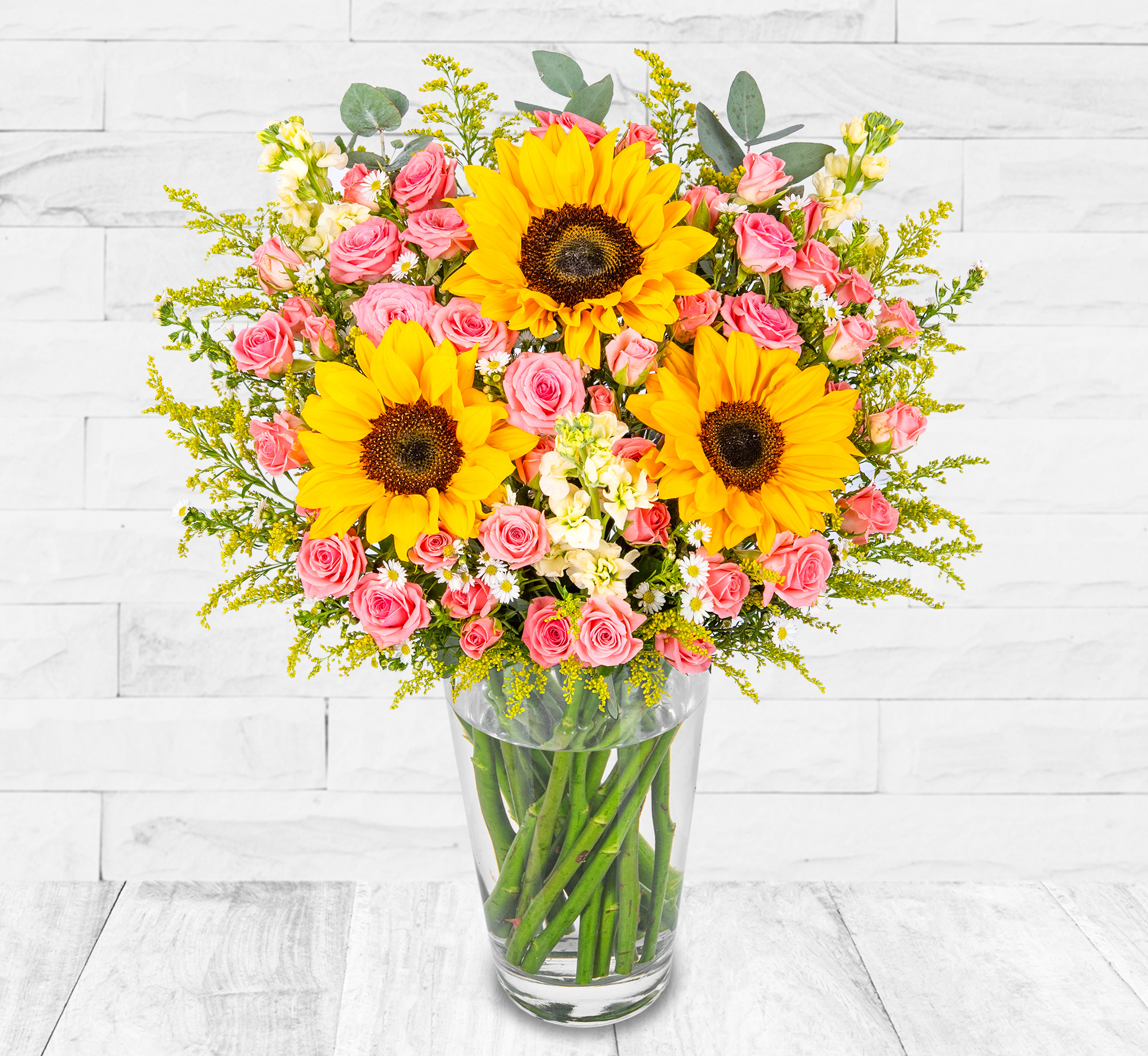 Brilliant Rose & Sunflowers