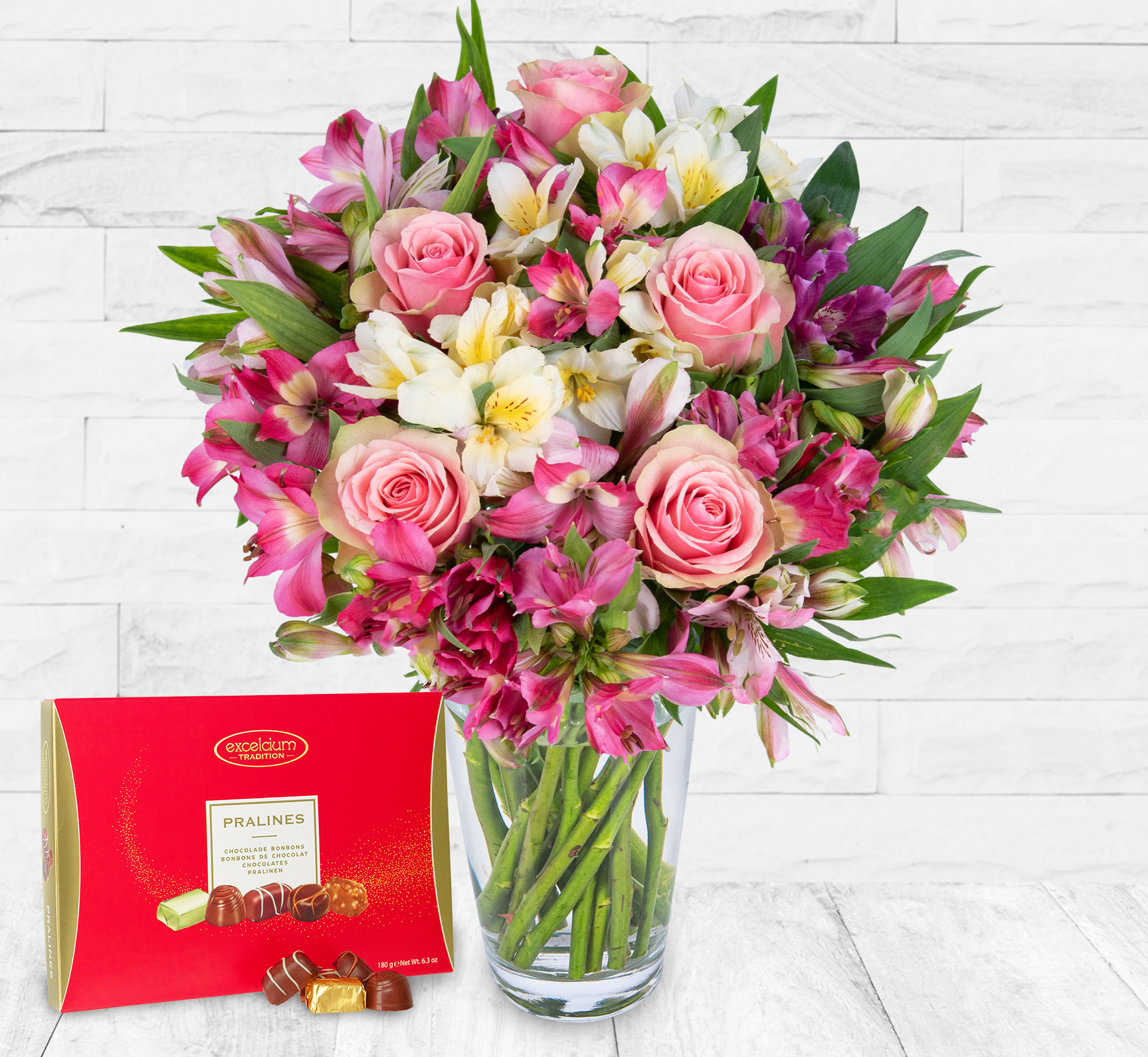 Peruvian Lily & Rose & Chocs