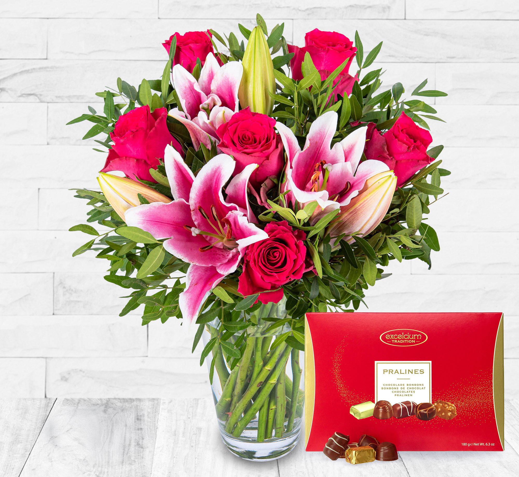 Roses and Lilies & Chocs