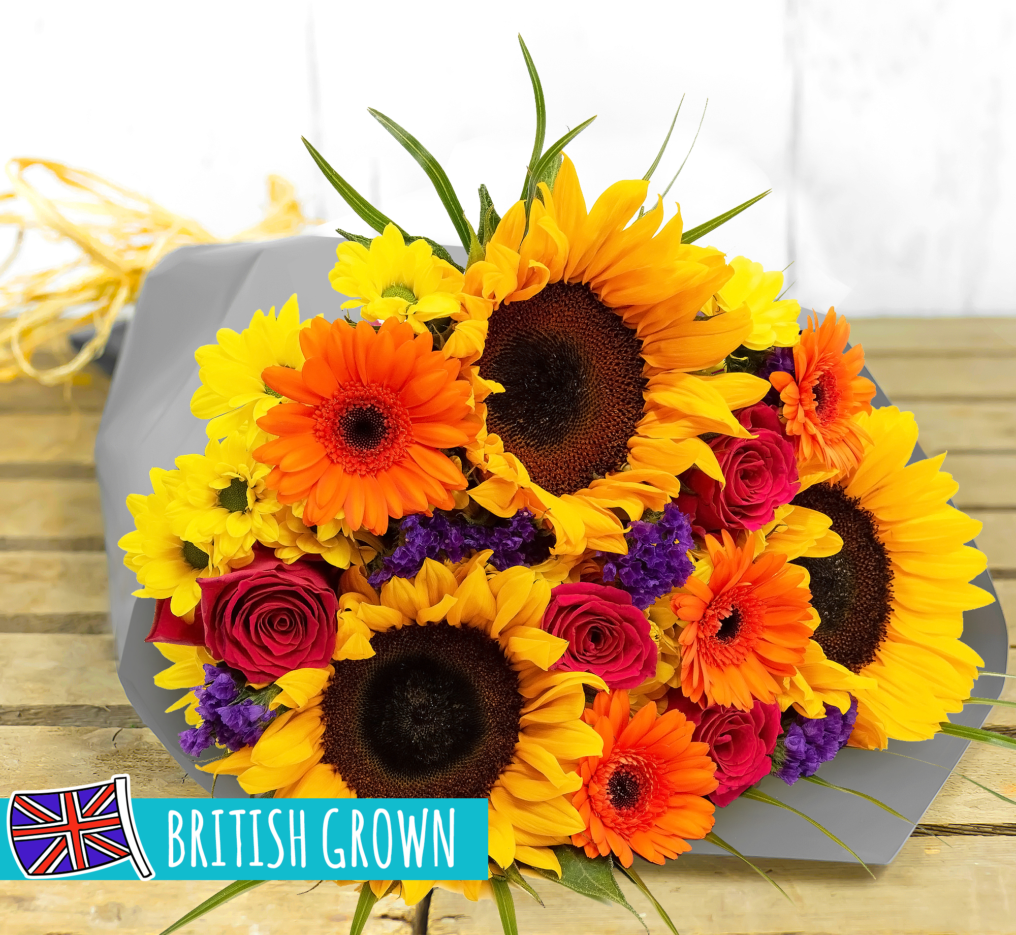 British Sunflowers Bouquet 123 Flowers