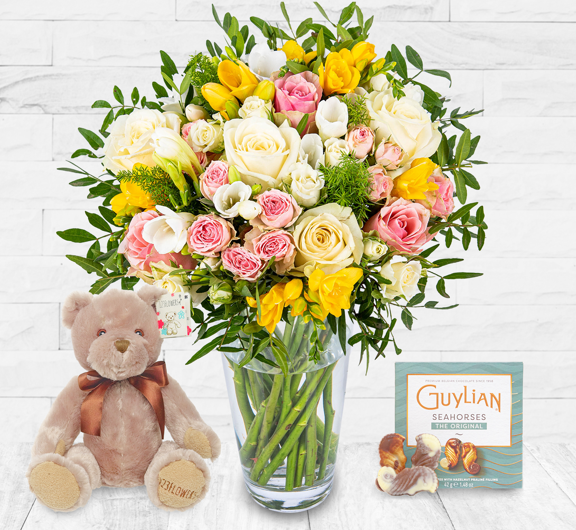 Rose and Freesia Cuddle Bundle