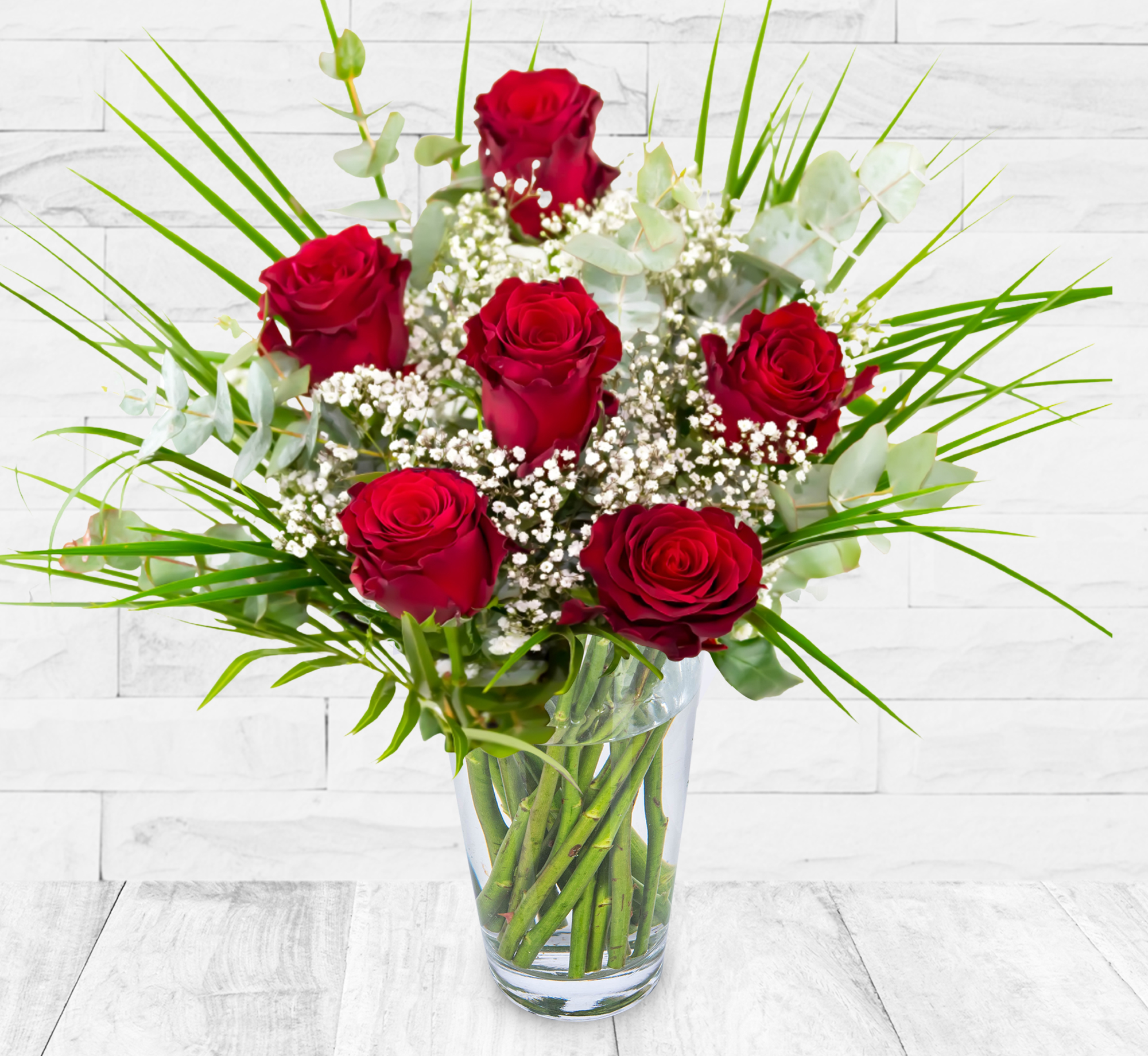 6 Red Roses